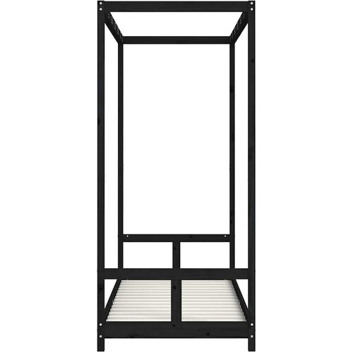  Okvir za dječji krevet crni 80 x 200 cm od masivne borovine Slike