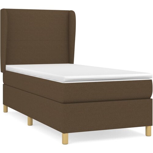 Maison Chic Box spring postelja - Vzmetna postelja z vzmetnico temno rjava 80x200 cm blago SL7398, (21902715) Cene