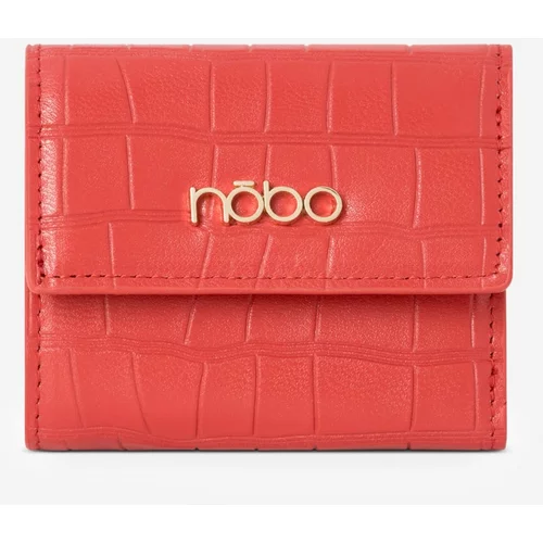 Kesi Nobo Women's Small Animal Pattern Natural Leather Wallet Red