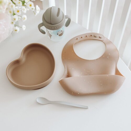 Canpol babies 51/029 beige silikonska portikla sa dzepom dots ( 51/029_bei ) Slike