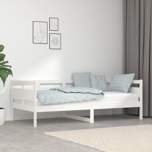The Living Store Dnevna postelja bela trdna borovina 90x190 cm - Dnevna Postelja, (21508981) Cene