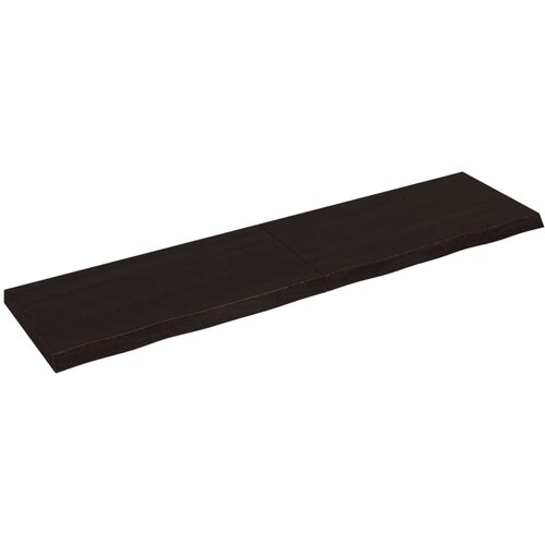 Maison Chic Stenska polica - Viseča Polica temno rjava 200x50x(2-6) cm trdna hrastovina, (21784934) Cene