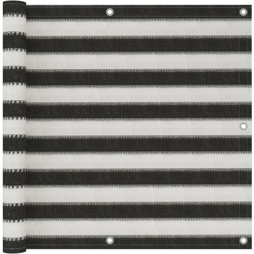 VidaXL Balkonsko platno HDPE 90x300 cm antracitno in belo Slike