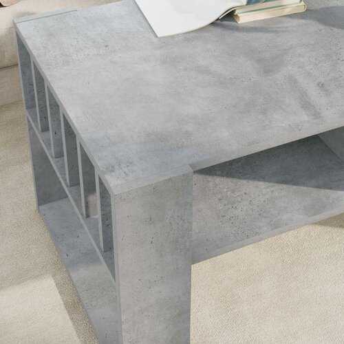  Stolić za kavu Betonski sivi 92 x 49 5 x 45 cm Konstruirano drvo Slike