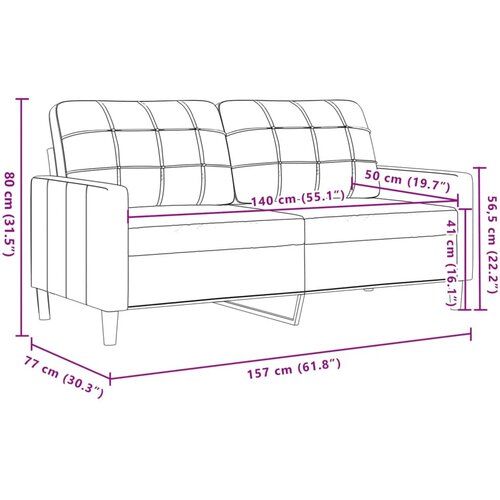  2-dijelni set sofa s jastucima ružičasti bar&amp;scaron;unasti Slike