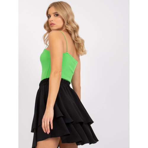 Fashion Hunters Black skirt with a frill from Clarissa RUE PARIS Slike