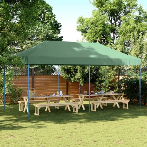vidaXL Sklopivi prigodni šator za zabave zeleni 580x292x315 cm Cijene