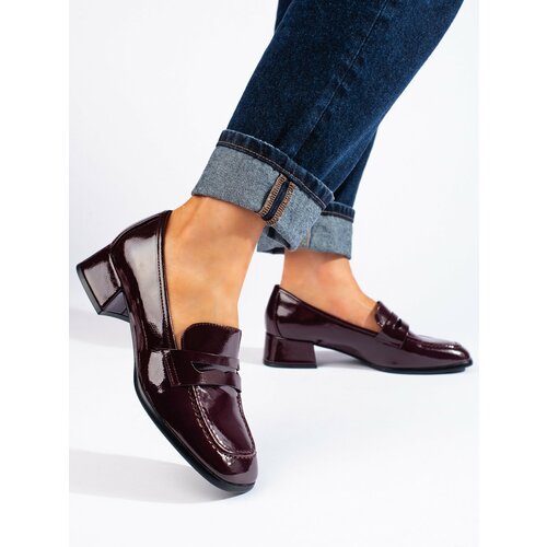 SERGIO LEONE Lacquered maroon loafers Slike