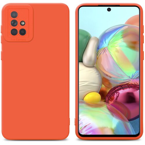 Cadorabo Ohi&scaron;je, združljiv s Samsungom v tekočini Orange - Za&scaron;čitni pokrov iz fleksibilnega silikona TPU, (20603165) Cene