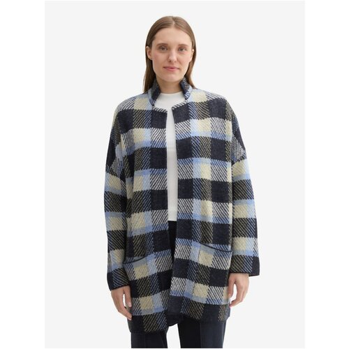 Tom Tailor Dark blue women's checkered cardigan - Women's Cene