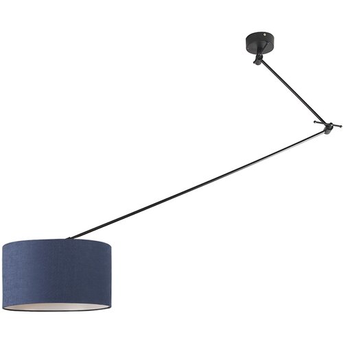 QAZQA Viseča svetilka črna z nastavkom 35 cm modro nastavljiva - Blitz I. Cene