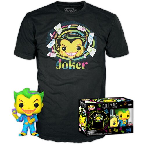 Funko pop! & TEE: DC - Joker - (BKLT) - velik - (l) - DC Comics - majica - oblačila z zbirljivo vinilno figuro - ideja za darilo - igrače in kratki rokav za odrasle Unisex Men and Women, (21265005) Cene