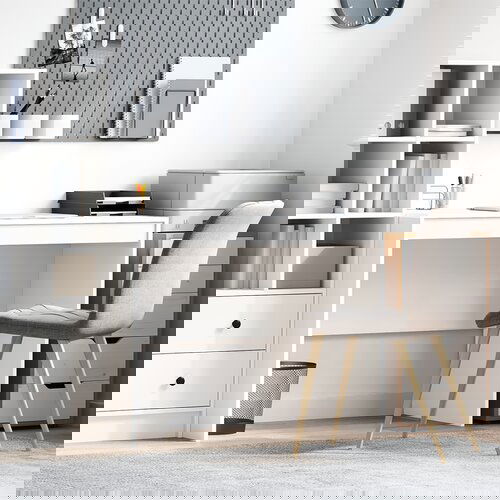 vidaXL Pisaći Stol Bijeli Iverica 100 x 50 x 76 cm Pohrana Pisaći stol Cijene