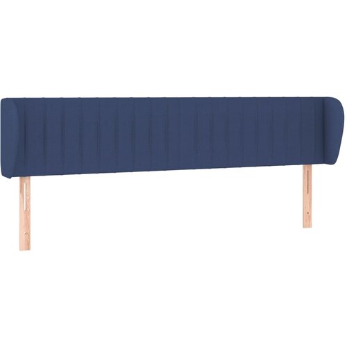 VidaXL Vzglavje z u&amp;scaron;esi modro 203x23x78/88 cm blago, (20932647) Slike