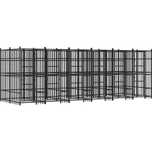 vidaXL Zunanji pasji boks jeklo 11,06 m² Cene