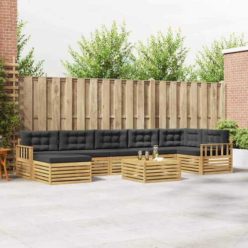  Set vanjskih sofa 8 kom. Bijela i antracit Smeđa 79 x 79 x 37 cm Cene