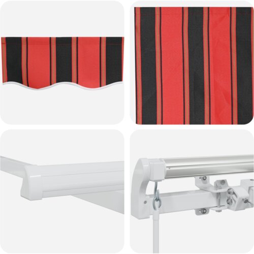 Skrovita tenda Narančasta i smeđa 600 x 350 cm tkanina Slike