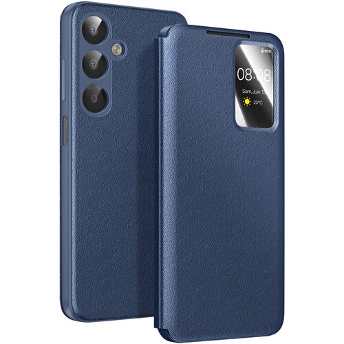AVIZAR Ovitek za Galaxy A17 z oknom Smart View in držalom za kartice, Modra noč, (5000189638) Cene