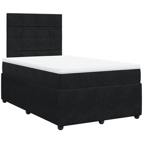 vidaXL Box spring postelja z vzmetnico črna 120x190 cm žamet, (21305545) Cene