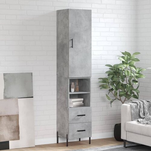  Visoka komoda siva betona 34,5x34x180 cm od konstruiranog drva Cene