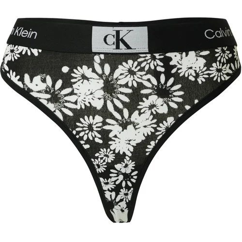 Calvin Klein Underwear Tanga gaćice siva / crna / bijela