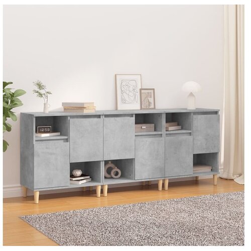  Komode 3 kom siva boja betona 60x35x70 cm od konstruiranog drva Cene