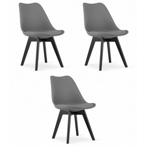 Brandless Stol MARK - grafit / črne noge x 3, (22031613) Cene