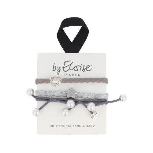 By Eloise London Bangle Set Shades of Grey elastika za lase Cene