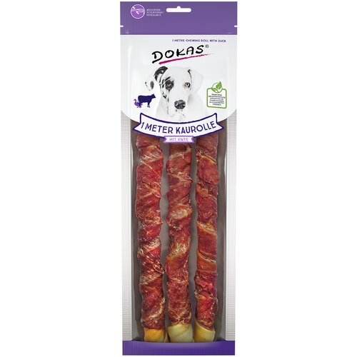 Dokas pasji prigrizki 1 meter zvitkov za žvečenje - Raca 315 g Slike