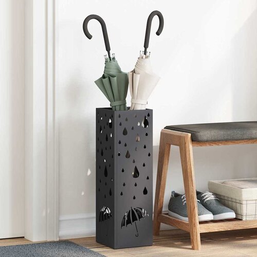  Stalak za kišobran s pohranom Crna 15,5 x 15,5 x 49 cm Metal Cene