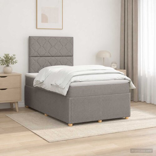  Boxspring krevet s madracem Sivosmeđa 120 x 200 cm Tkanina Cijene