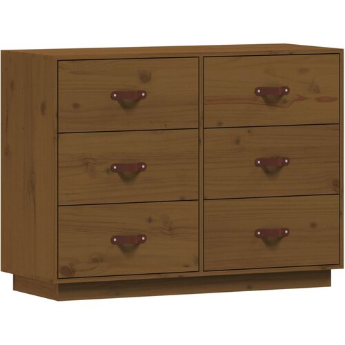 Maison Chic Komoda - Predalnik medeno rjava 100x40x75 cm trdna borovina, (21717825) Slike