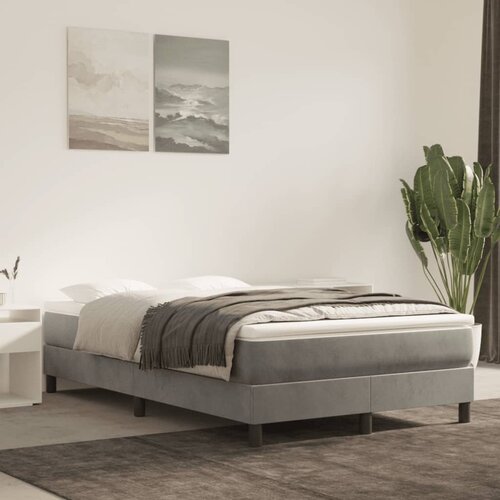  Okvir za krevet s oprugom svjetlosivi 120 x 200 cm bar&amp;scaron;unasti Slike