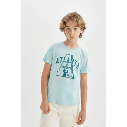 Defacto Boy&#39;s Crew Neck Printed Short Sleeve T-Shirt