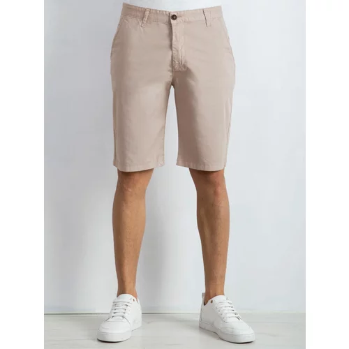 Fashion Hunters Men's Shorts with Beige Stripes
