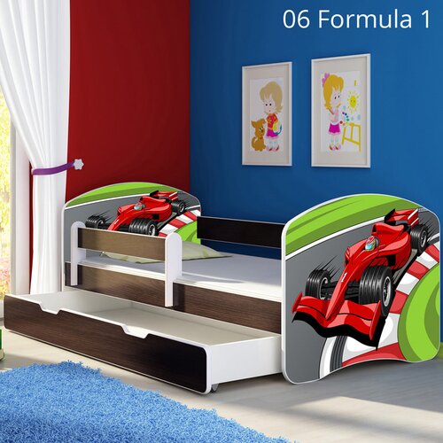  Dječji krevet ACMA s motivom, bočna wenge + ladica 140x70 cm 06 Formula 1 Cijene
