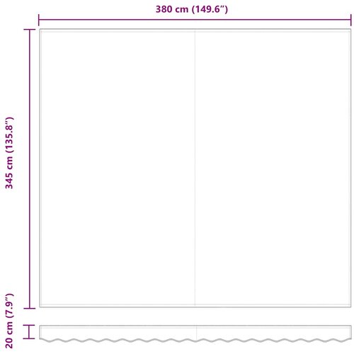  Zamjensko platno za tendu Bijelo 4 &amp;times; 3,5 m Poliester Slike