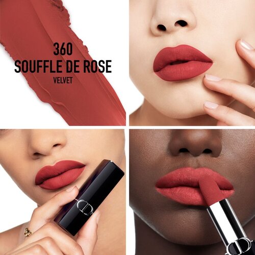 Dior Rouge dugotrajni ruž za usne punjiva nijansa 360 Souffle de Rose Velvet 3,5 g Slike