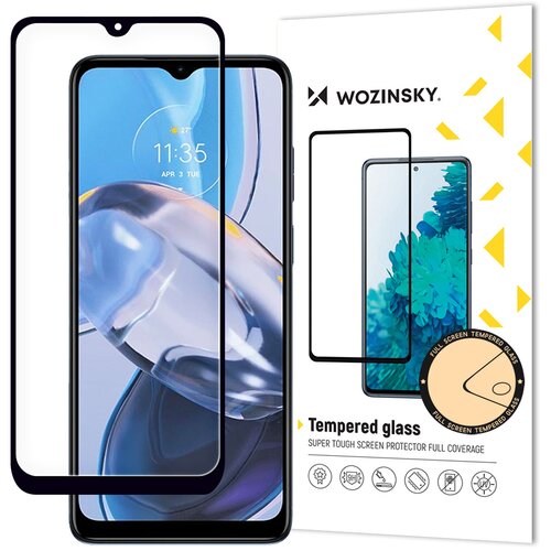 Wozinsky 9H celozaslonsko kaljeno steklo Motorola Moto E22i / E22 z okvirjem, prijazno črno, (21533898) Cene
