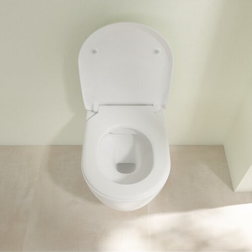 Villeroy &amp;amp; Boch viseča brezrobna WC &amp;scaron;koljka s počasnim zapiranjem AVENTO 5656 RS 01 White Alpin Slike