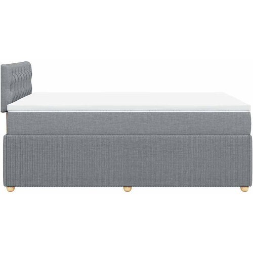 Krevet s oprugama i madracem svjetlosivi 120x190 cm od tkanine Slike