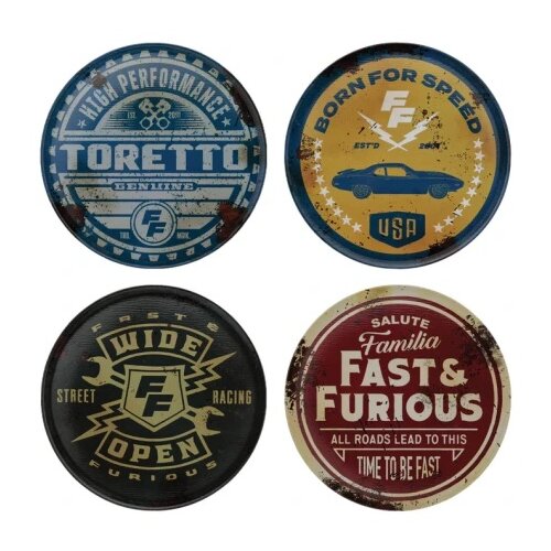 Fanattik Fast & Furious Set of 4 Vintage Style Coasters ( 073039 ) Cene