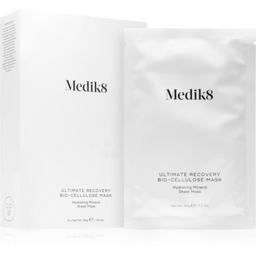Medik8 Ultimate Recovery Bio-Cellulose Mask maska iz platna z vlažilnim in pomirjajočim učinkom 6 kos Slike