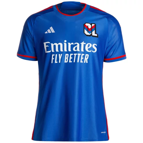 Adidas Dres 'Olympique Lyonnais 23/24 Away' plava / crvena / crna / bijela