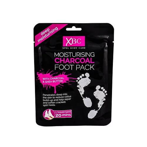 Xpel body Care Charcoal Foot Pack hidratantne čarape s aktivnim ugljem 1 kom za žene