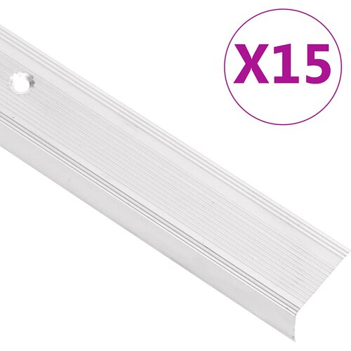  Rubnjaci za stepenice L-oblik 15 kom aluminijski 90 cm srebrni Cijene