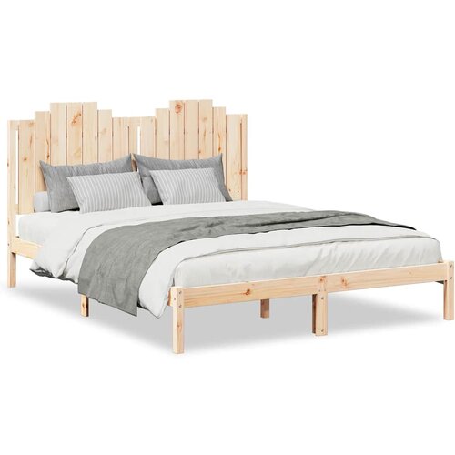 Maison Chic Daljši Posteljni Okvir - Dvoposteljna postelja brez vzmetnice 140x210 cm trden les, (22082098) Cene