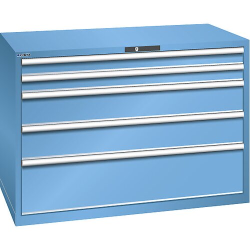 LISTA Predalnik s 5 predali, ŠxGxV 1431 x 725 x 1000 mm, svetlo moder Cene
