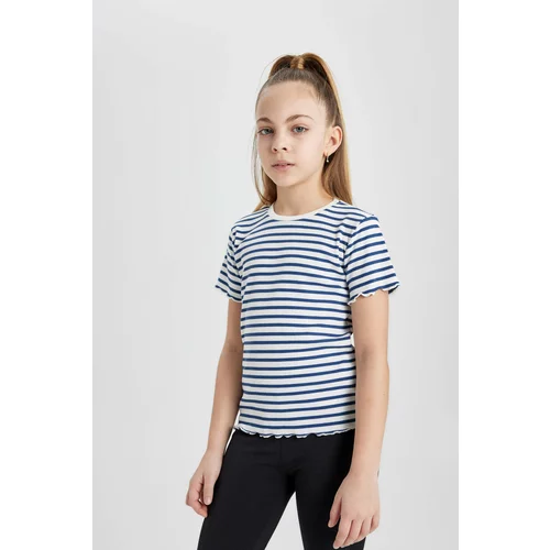 Defacto Girl Slim Fit Striped Ribbed Camisole T-Shirt