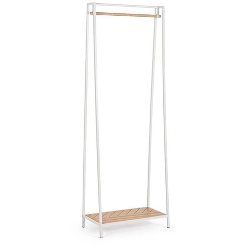 YES EVERYDAY Bel/v naravni barvi jeklen obe&scaron;alnik 63x180 cm Haldor &ndash; Cene
